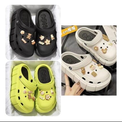 Thick sole crocs